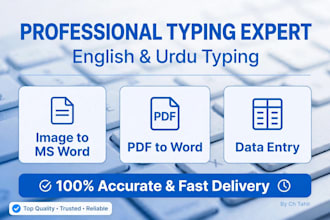 do fast typing work and convert image pdf to ms word