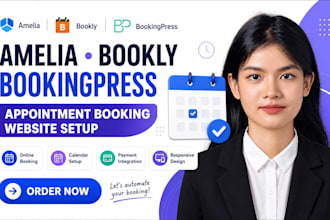 setup amelia bookly bookingpress appointment booking website automation expert