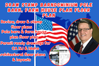 review draw stamp barndominium pole barn,farm house plan floor plan ca nj idaho