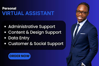 be your personal virtual assistant admin support and data entry VA