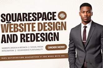 build squarespace website design and redesign