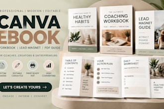 design high converting canva editable ebook lead magnet PDF workbook for coaches