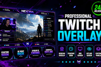 create twitch overlay for your live streaming