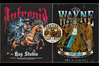 create western vintage apparel graphics for t shirt and merchandise