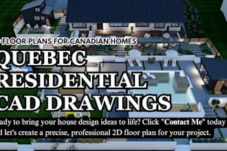 do architectural 2d floor plan for quebec house design