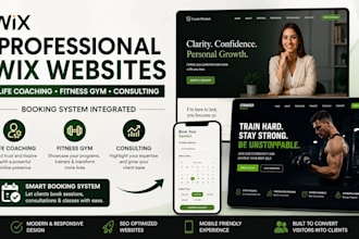 design wix life coaching website fitness gym consulting website booking system