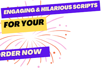 write jokes, comedy script, or humor so you seem funny
