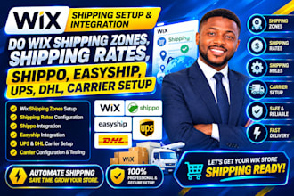 do wix shipping zones, shipping rates, shippo, easyship, ups, dhl, carrier setup