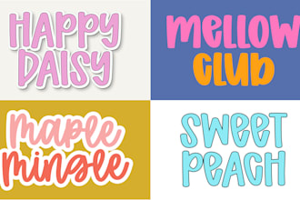 design a playful typography logo for your brand