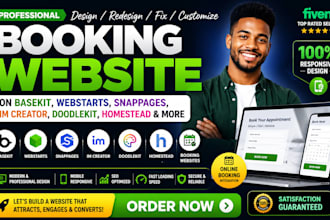 setup basekit webstarts snappages im creator doodlekit homestead booking website