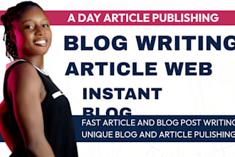write daily article, instant blog post a day news publish a day arti cle blog