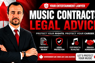 be your entertainment lawyer for music contracts and legal advice