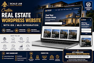 build a custom real estate wordpress website with idx integration