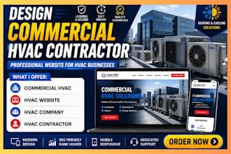 design wix commercial hvac contractor heating cooling company website