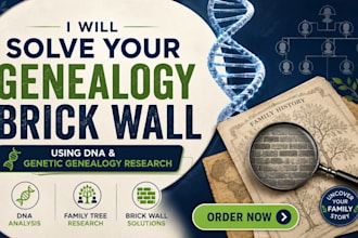 solve your genealogy brick wall using dna and genetic genealogy research