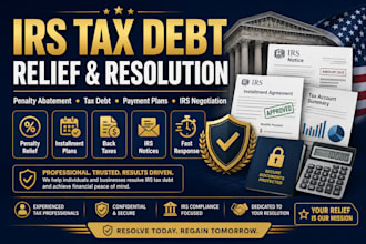 fix irs tax issues, remove penalties and negotiate tax debt relief and resolve