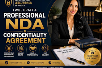 draft a professional nda and confidentiality agreement