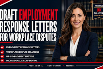 draft professional attorney employment response letter for workplace disputes