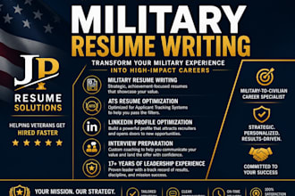 write an ats friendly military to civilian resume