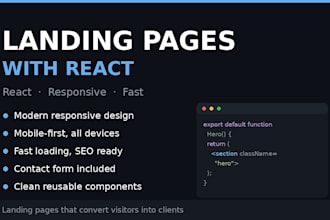 build a responsive landing page with react