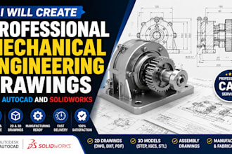 do florida texas mechanical engineering drawings in autocad and solidworks