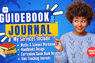 format and design custom guidebook layouts, handbook, journal and workbooks