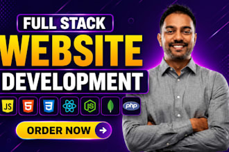 do full stack website development as full stack, front end, backend developer