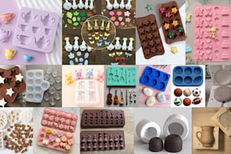 3d silicone slip casting mold cookie chocolate soap plastic injection resin mold