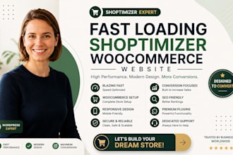 build fast loading shoptimizer theme woocommerce ecommerce wordpress website