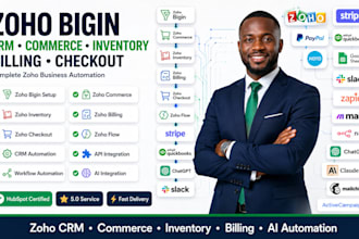 zoho one bigin inventory commerce zoho flow forms crm quickbooks marketing setup