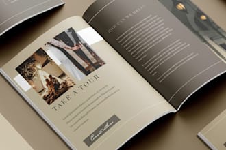 design canva real estate brochure buyer guide for agents, flyer trifold exposé