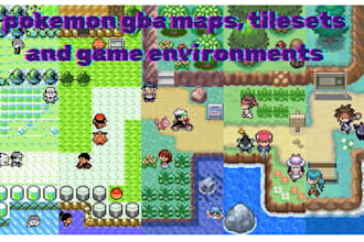 create custom pokemon gba maps, rom hack maps, tilesets and game environments
