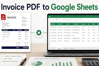 automate ai invoice PDF data extraction to google sheets for bookkeeping firms