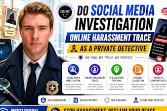 do social media investigation online harassment trace as a private detective