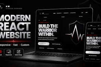 build a modern responsive react website for your business