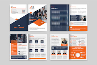 design brochure, company profile, trifold, proposal design