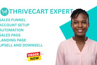 do thrivecart sale funnel, online course, sales page, landing page