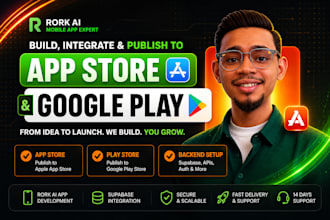build ai web app, saas, rork ai, lovable with supabase backend