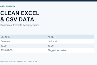 clean, deduplicate and format your excel or CSV data
