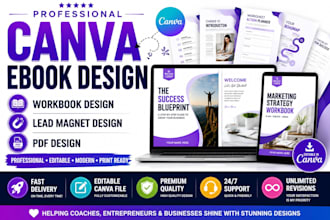 design canva ebook workbook lead magnet PDF ebook formatting and kdp journal VA