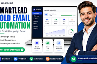 set up smartlead cold email campaigns and outreach automation