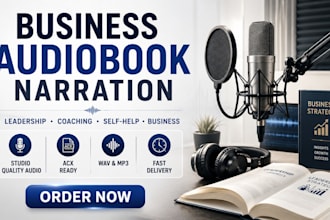 professionally narrate your business, coaching, and self help audiobook