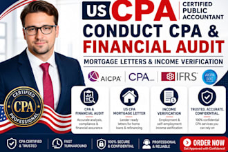 conduct CPA audit, US CPA mortgage letter, financial audit, income verification