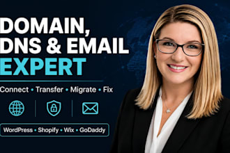 connect, transfer domain, fix dns, migrate wordpress, email