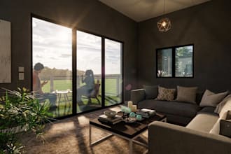 design 3d interior, architectural rendering and moodboards
