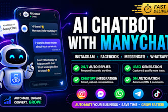 build ai chatbot with manychat for social media
