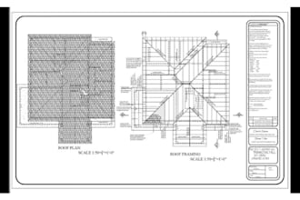 create roof framing plans and roof structural drawings