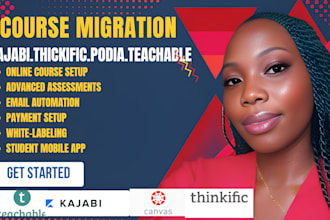 migrate your online course to thinkific, teachable, kajabi, podia, or skool