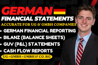 prepare german ug and gmbh financial statements, bilanz, profit and loss reports