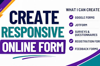 create responsive online forms, survey form, google forms, jotform